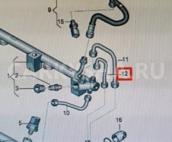 Трубка ТНВД Volkswagen Touareg 7LA BHK 3.6 VR6 Volkswagen Touareg 