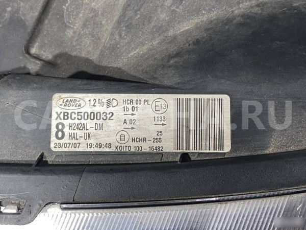 Фара левая галоген Land Rover Discovery 3 2.7 DT Land Rover Discovery оригинальный номер XBC500032
